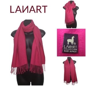 Lanark Handmade Pink Baby ALPACA Oblong Scarf